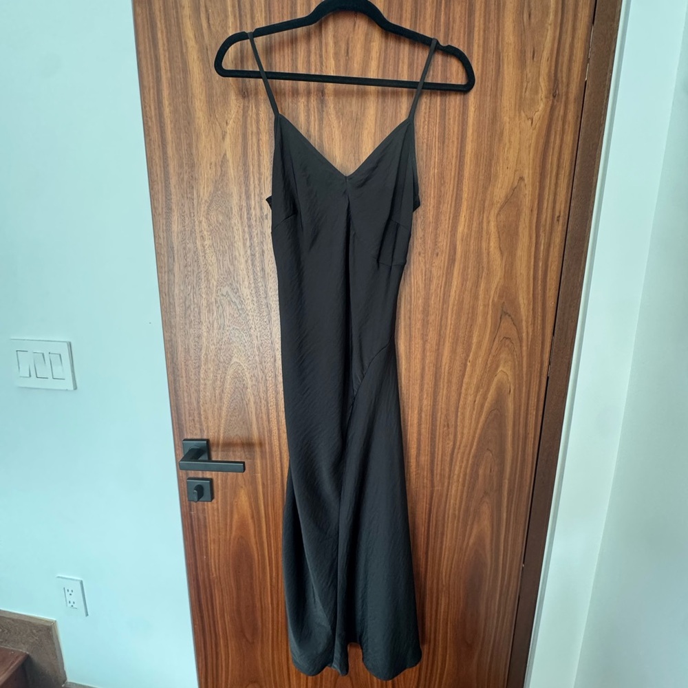 NEW LOOK Black Slip Dress with Spaghetti Straps size 4